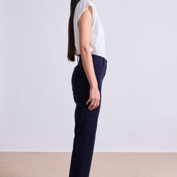 Women's Blue A Piece Apart cropped corduroy pants 4 - Picture 7 of 8